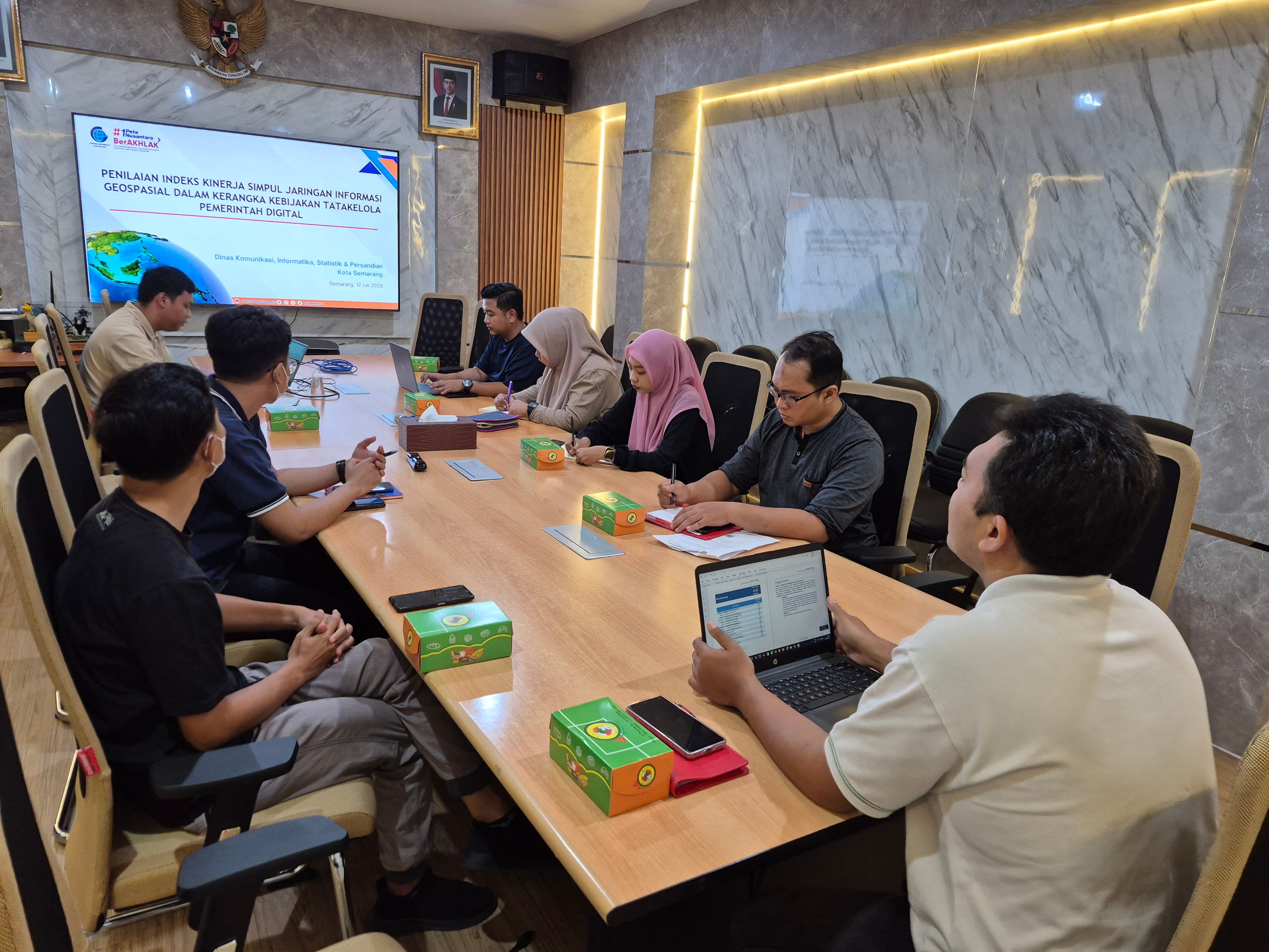 Diskominfo Kota Semarang Gelar Rapat Koordinasi Evaluasi JIGD untuk Persiapan Penilaian Kinerja Simpul Jaringan