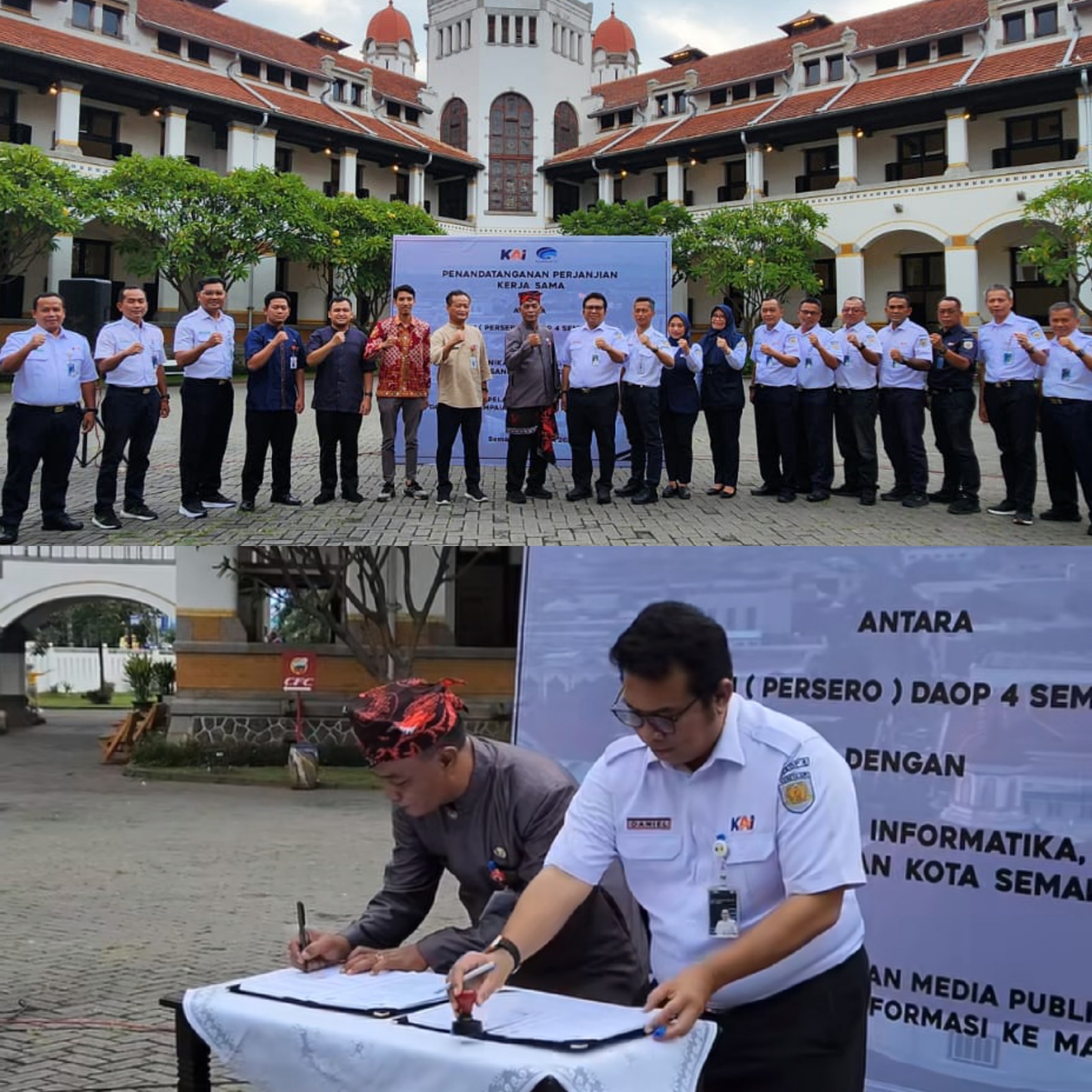 DISKOMINFO Kota Semarang dan PT. KAI DAOP IV Jalin Kerja Sama Integrasikan Informasi Kereta Api ke SAVIRA